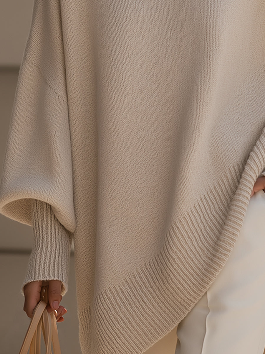IRMA | OVERSIZED DRAPED WIDE-NECK SWEATER