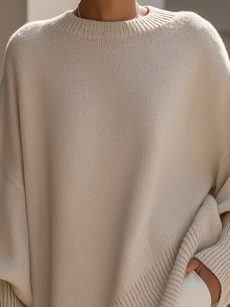 IRMA | OVERSIZED DRAPED WIDE-NECK SWEATER