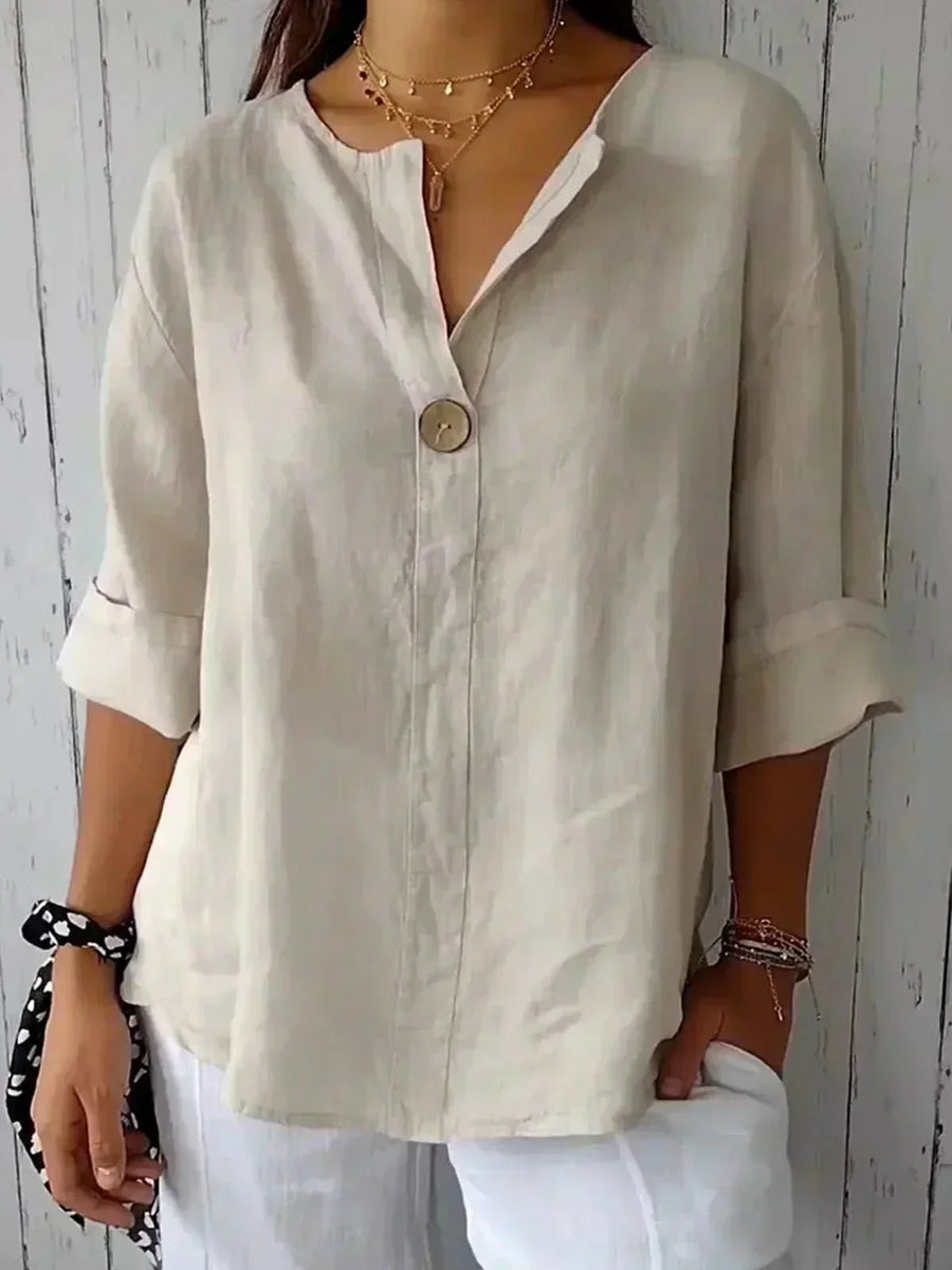 CASELLE | RELAXED V-NECK TOP