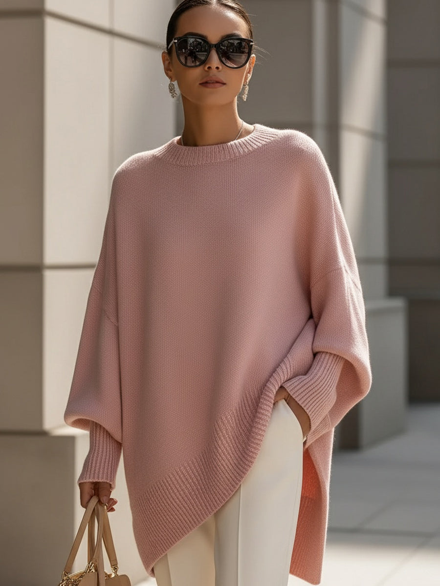 IRMA | OVERSIZED DRAPED WIDE-NECK SWEATER