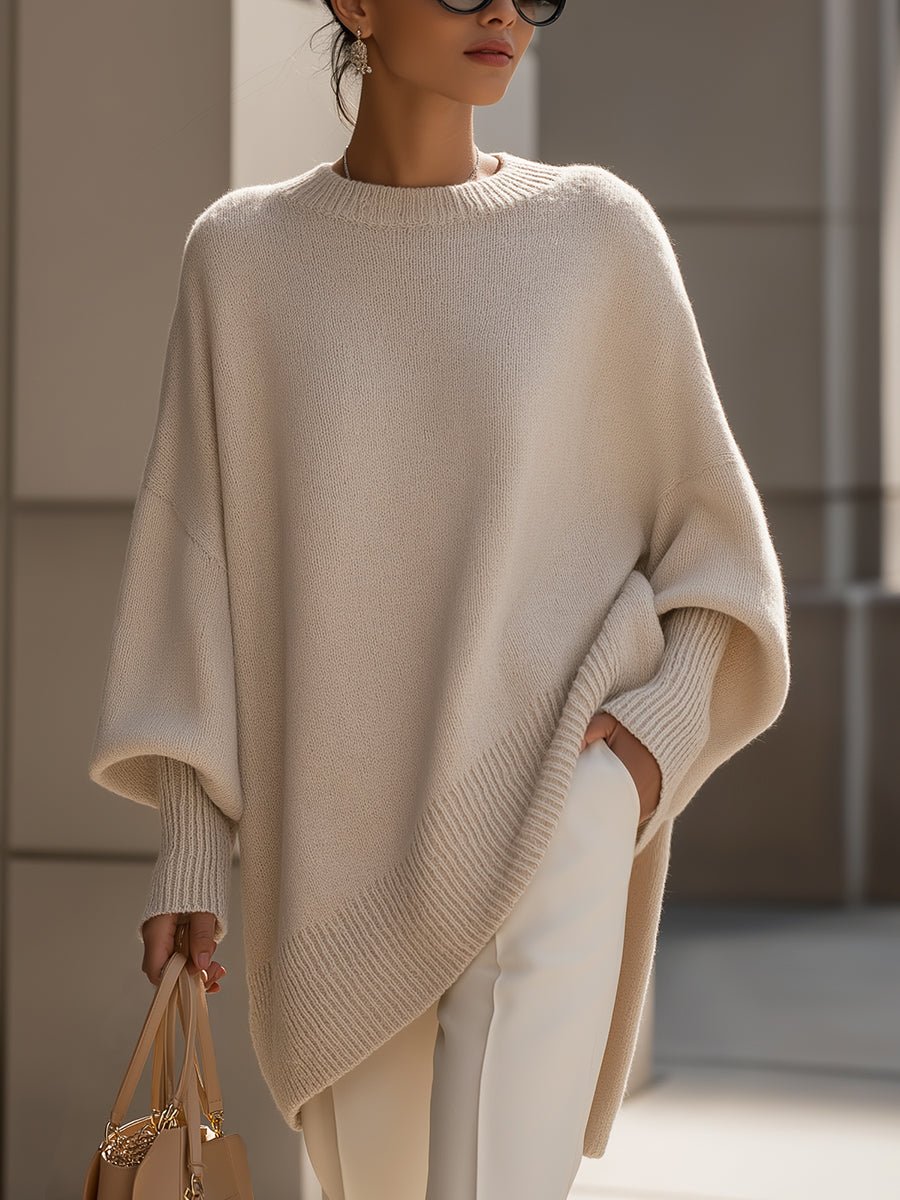 IRMA | OVERSIZED DRAPED WIDE-NECK SWEATER