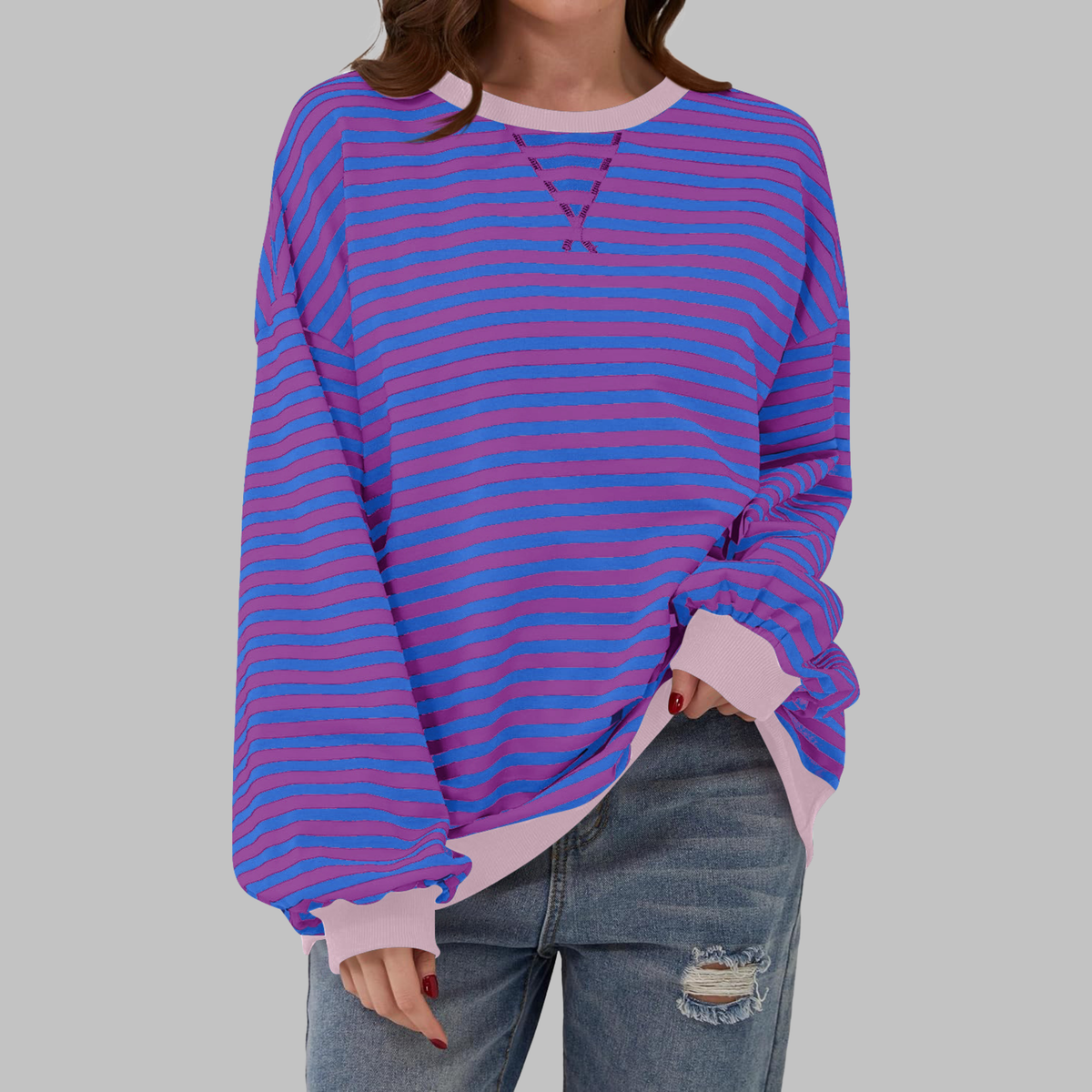ELARA STRIPED PULLOVER