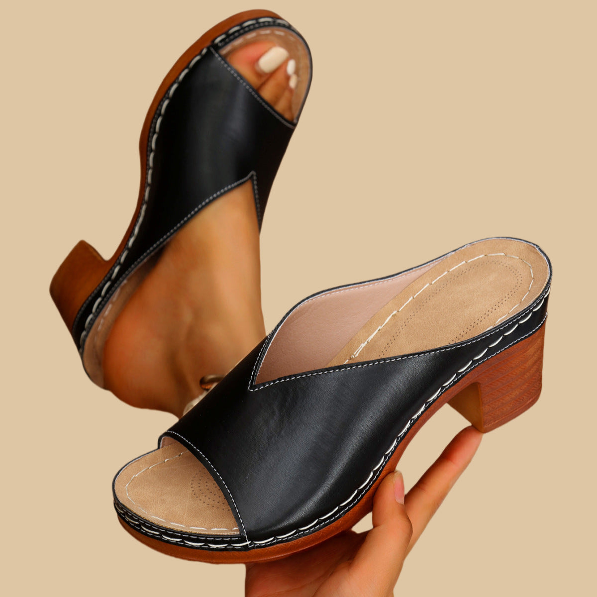 CANDACE | ORTHOPAEDIC OPEN-TOE MULES