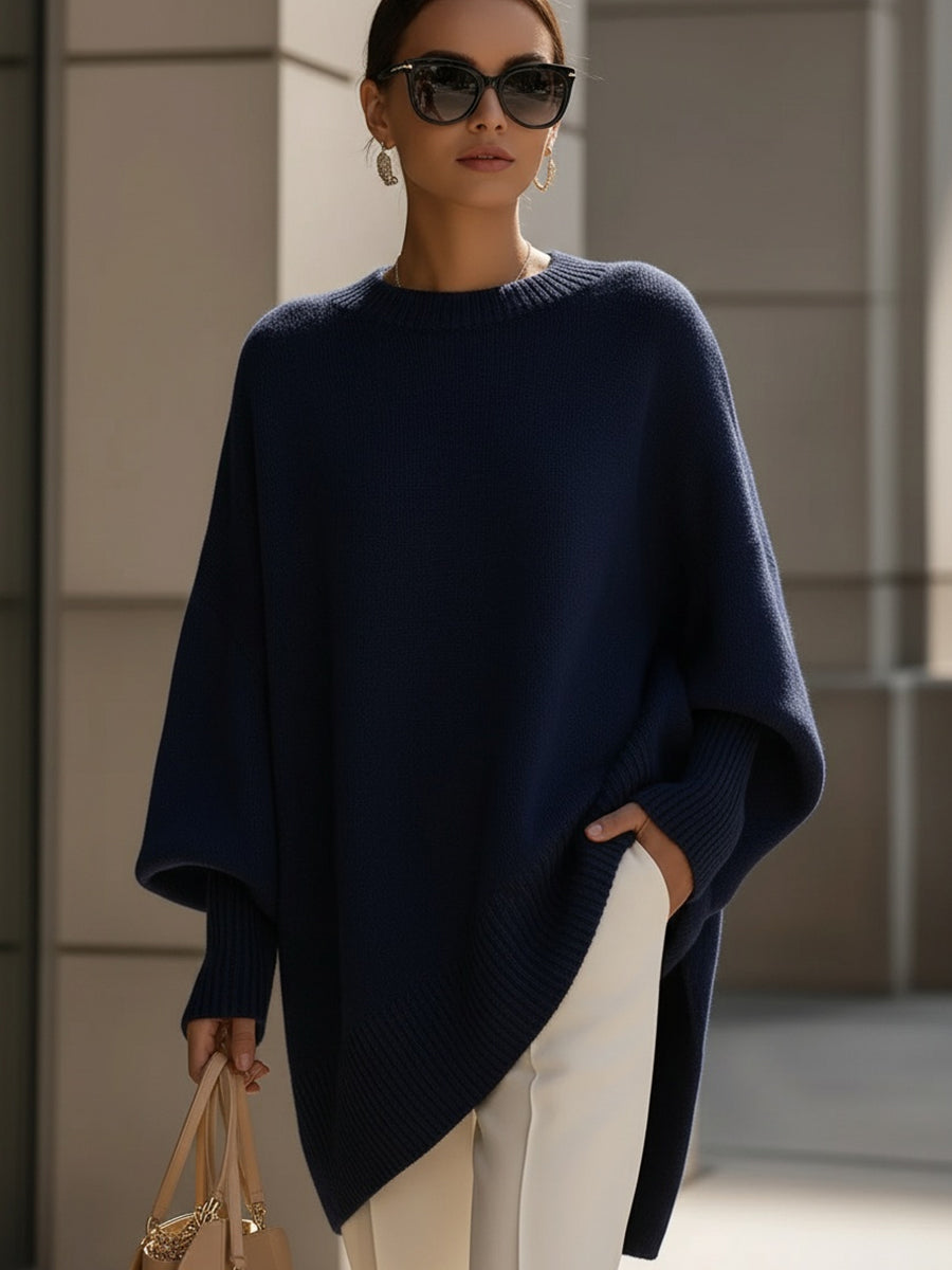 IRMA | OVERSIZED DRAPED WIDE-NECK SWEATER