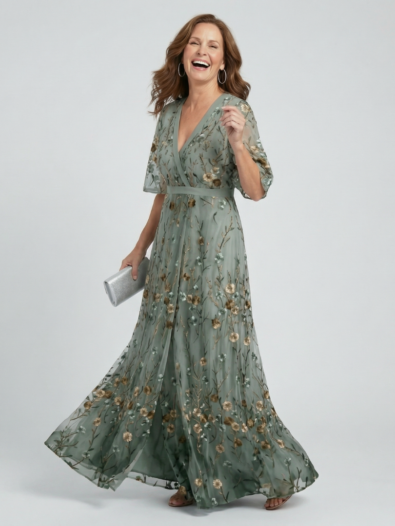 KENZA | HALTER BLOOM FLOW MAXI DRESS