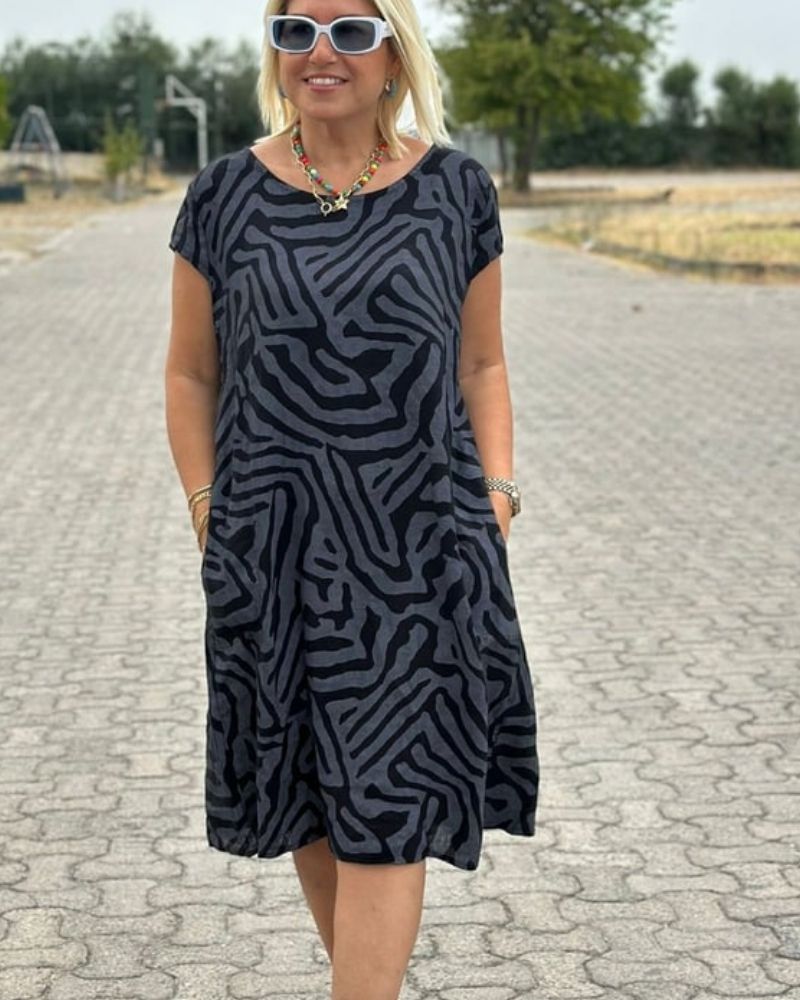 JULIA | ROUND NECK SUMMER DRESS