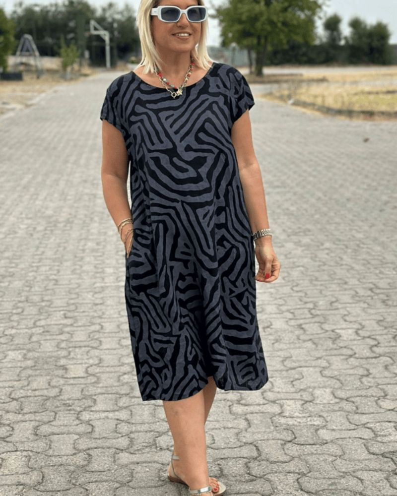 JULIA | ROUND NECK SUMMER DRESS