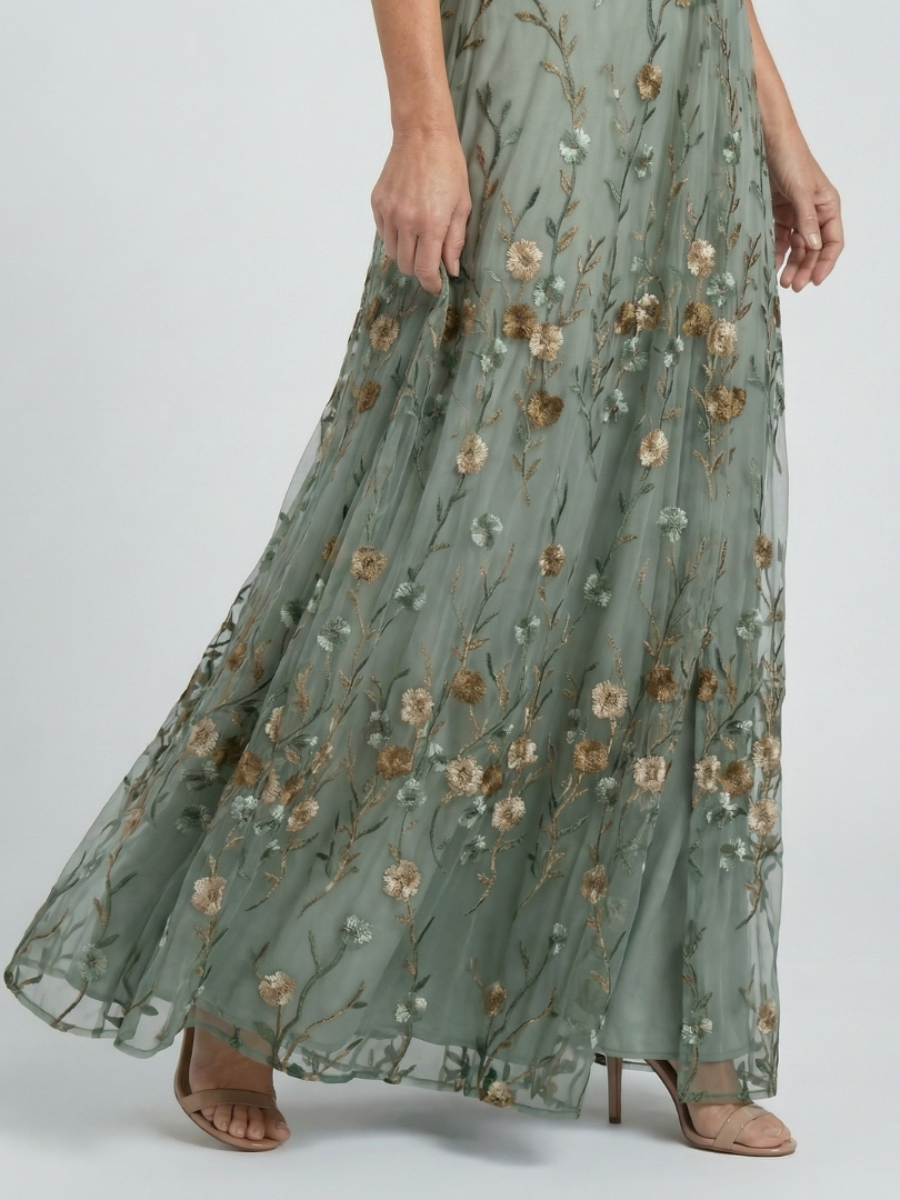 KENZA | HALTER BLOOM FLOW MAXI DRESS
