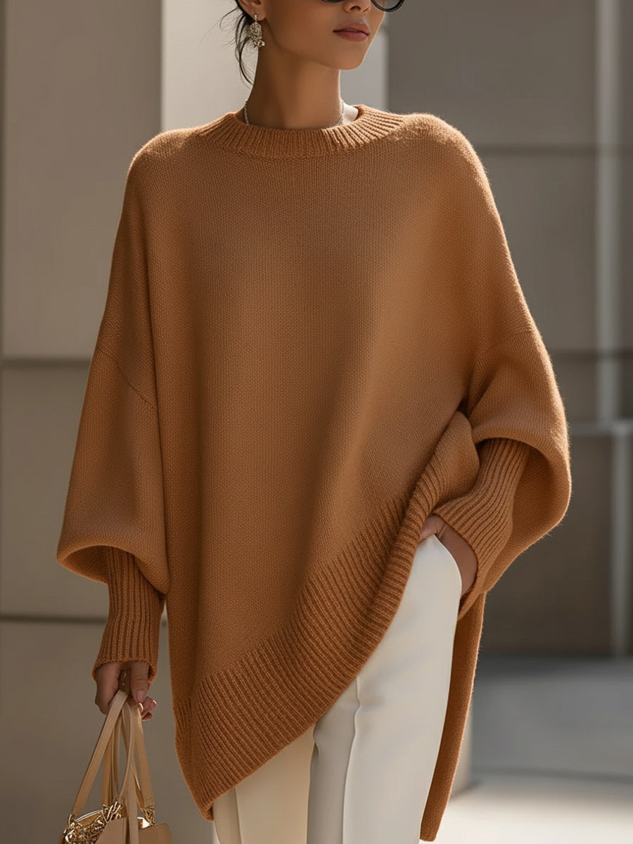 IRMA | OVERSIZED DRAPED WIDE-NECK SWEATER