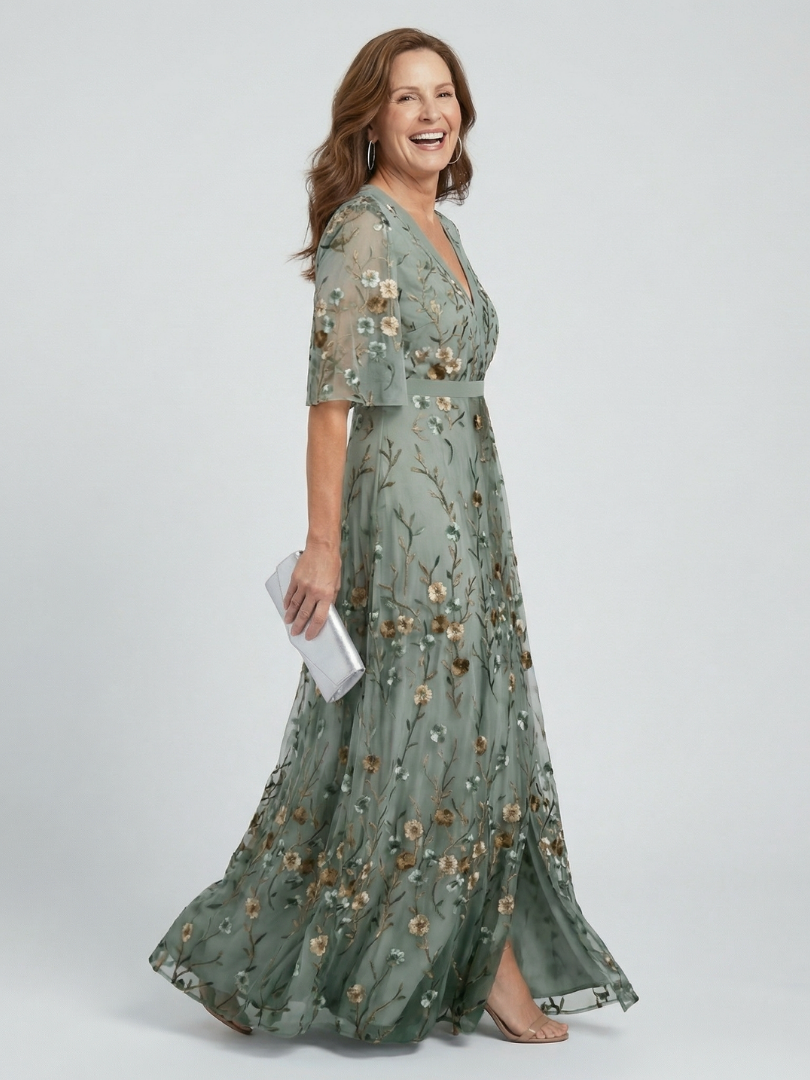 KENZA | HALTER BLOOM FLOW MAXI DRESS