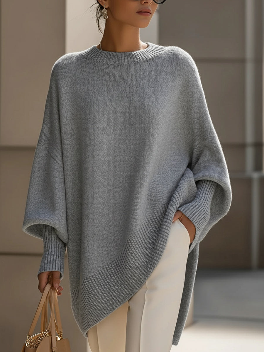 IRMA | OVERSIZED DRAPED WIDE-NECK SWEATER