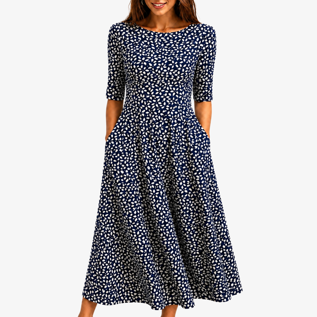 CAROLINE | MIDNIGHT BLOOM POCKET MAXI DRESS
