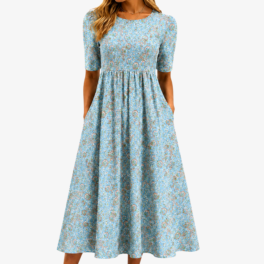 VIVIAN | SEASIDE MOSAIC POCKET MAXI DRESS