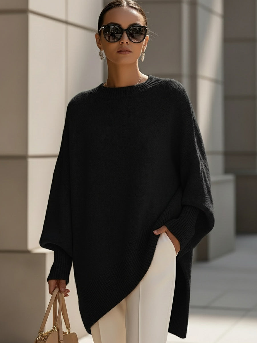 IRMA | OVERSIZED DRAPED WIDE-NECK SWEATER