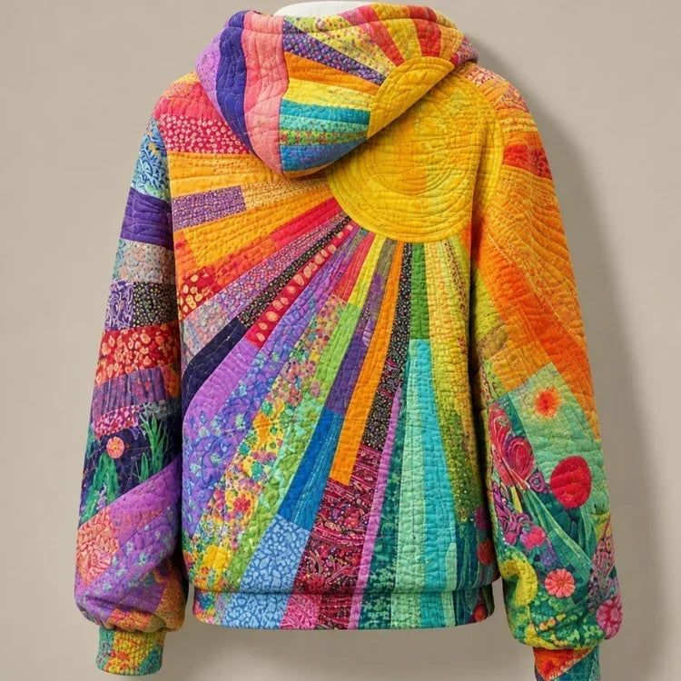 AMANDA | COLOURFUL QUILTED HOODIE