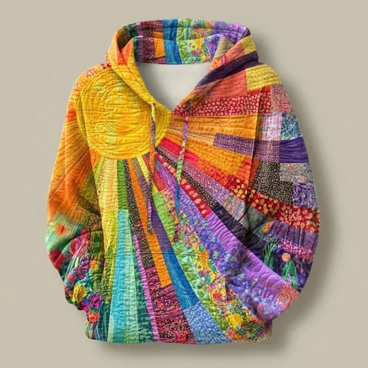 AMANDA | COLOURFUL QUILTED HOODIE