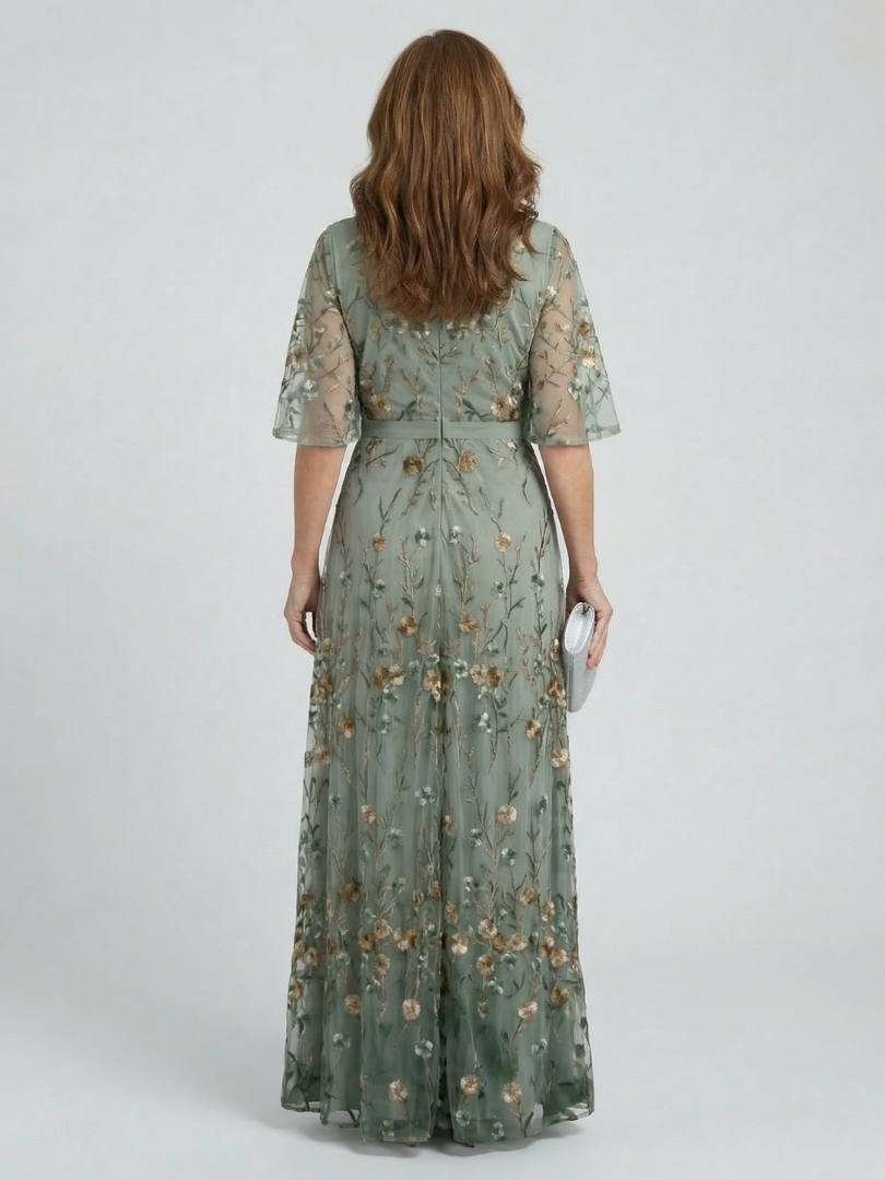 KENZA | HALTER BLOOM FLOW MAXI DRESS