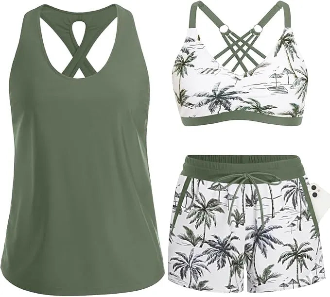 MARSHA | ELEGANT & PRACTICAL 3-PIECE TANKINI