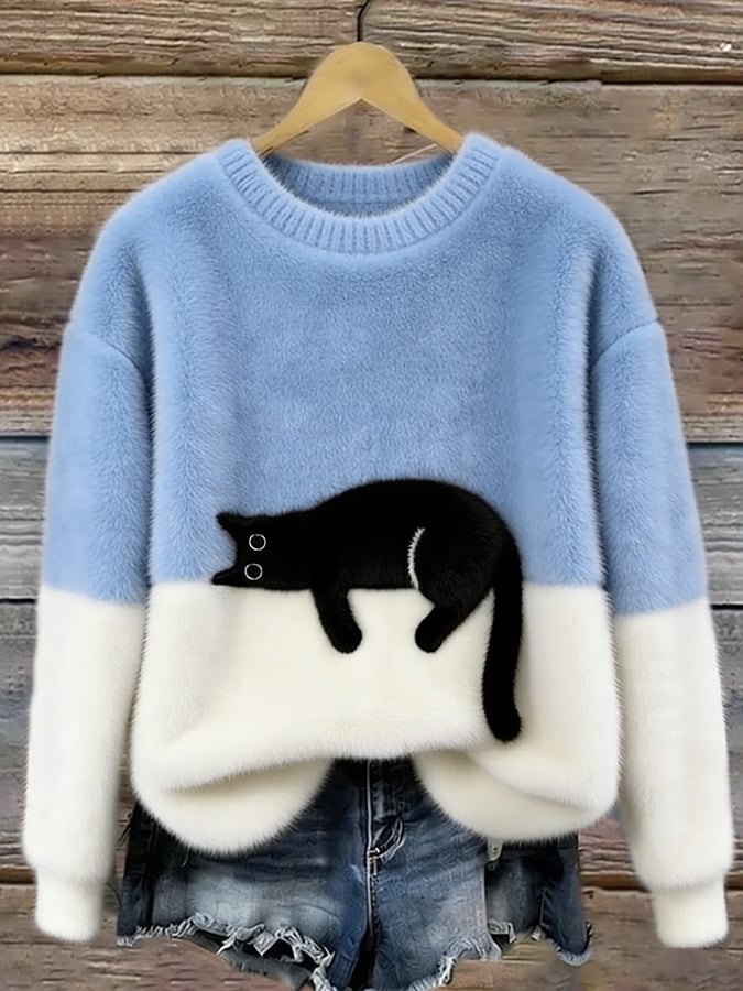 KIMMY | ELEGANT CAT PRINT JUMPER