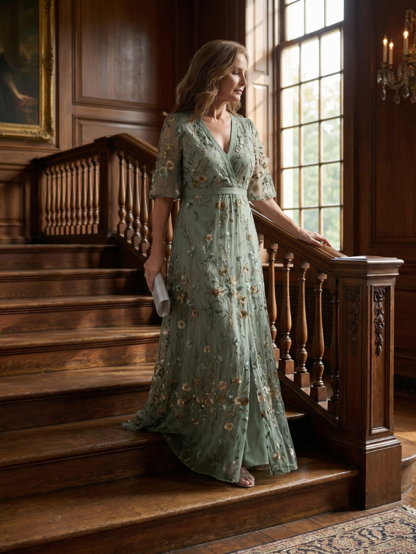 KENZA | HALTER BLOOM FLOW MAXI DRESS