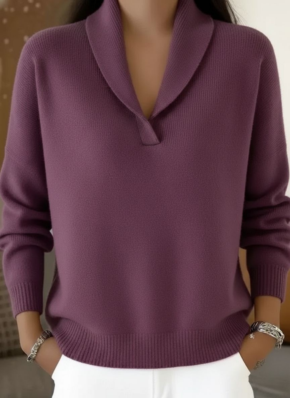 MABLE | ELEGANT V-NECK SWEATER