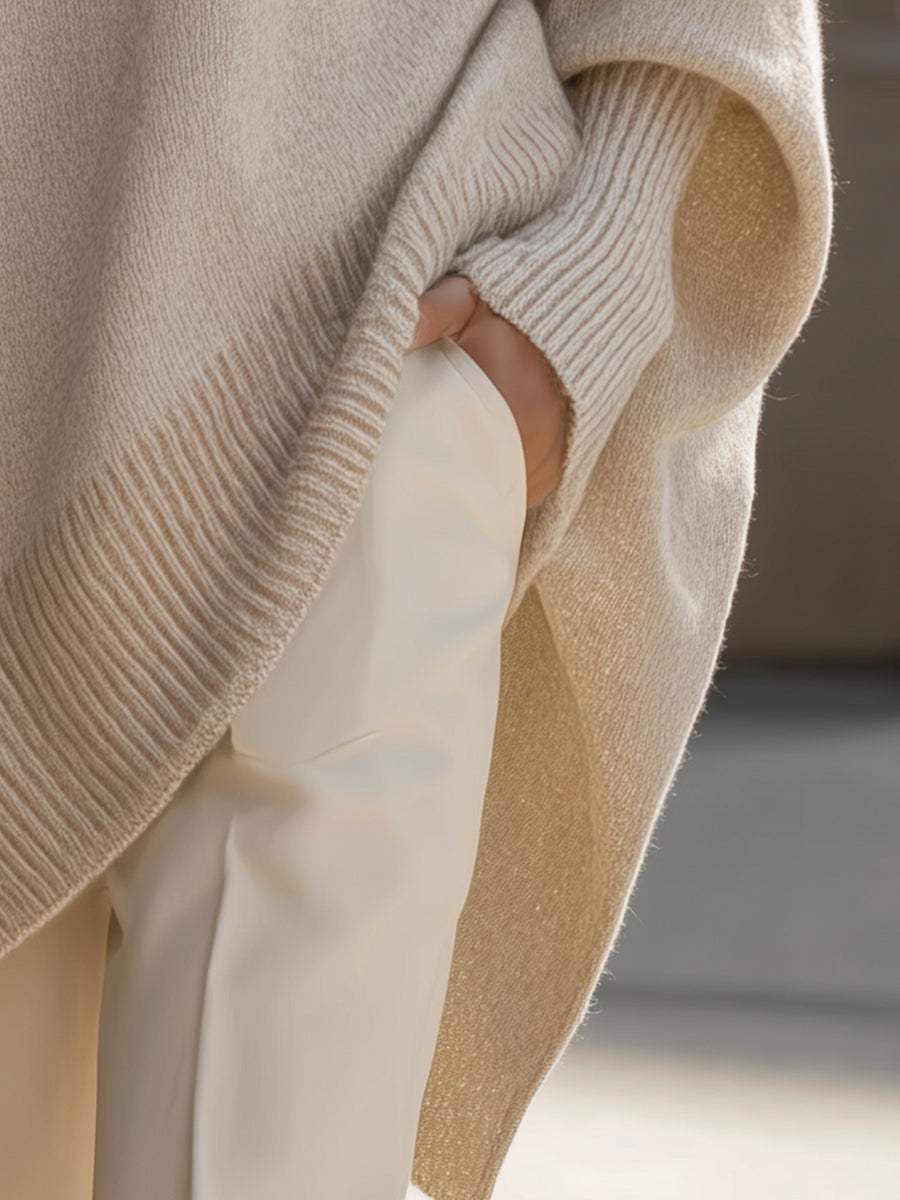 IRMA | OVERSIZED DRAPED WIDE-NECK SWEATER