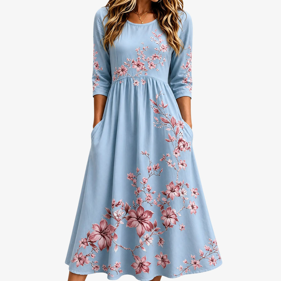 SKYLAR | SKY BLOSSOM WEEKEND MIDI DRESS