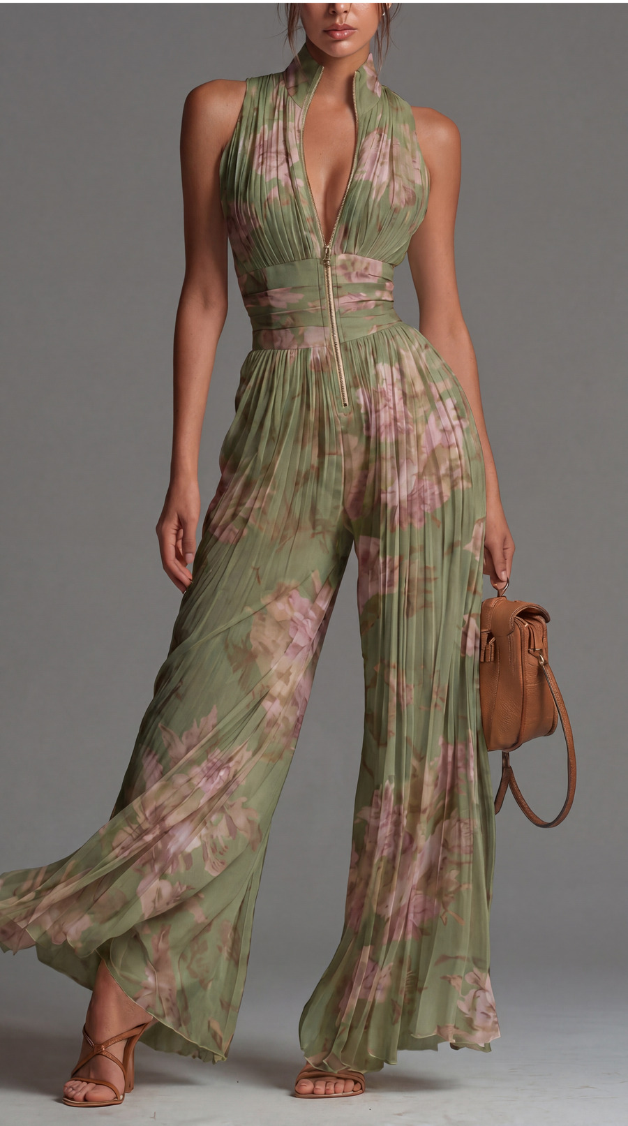 SOFIA | PLEATED CHIFFON STYLE JUMPSUIT