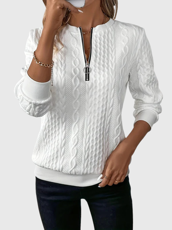 RUBY | ELEGANT QUARTER-ZIP SWEATER