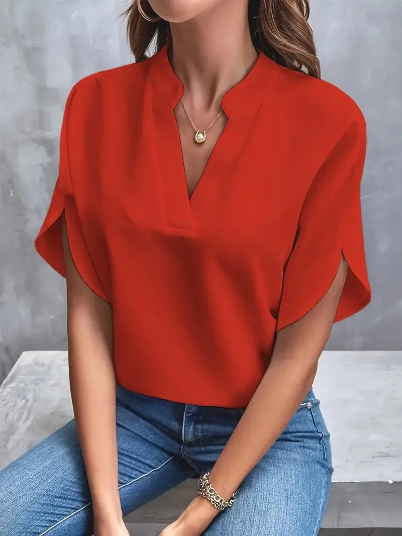 SOFIA | SOFT AND ELEGANT BLOUSE WITH V-NECK
