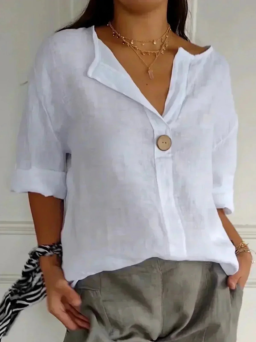 CASELLE | RELAXED V-NECK TOP