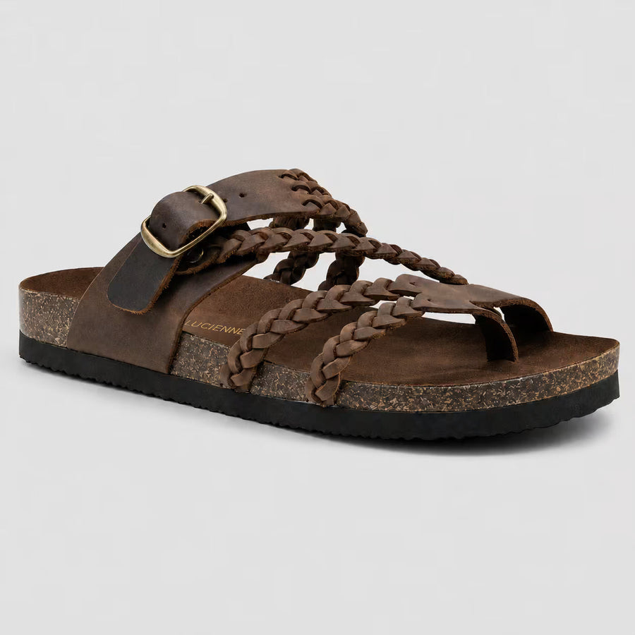 ELENA | WOVEN LEATHER-STYLE SANDALS