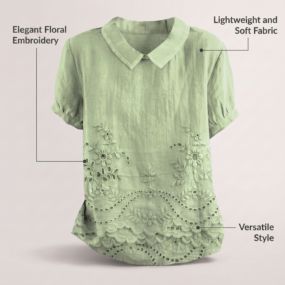 LILY BLOOM EMBROIDERED TOP