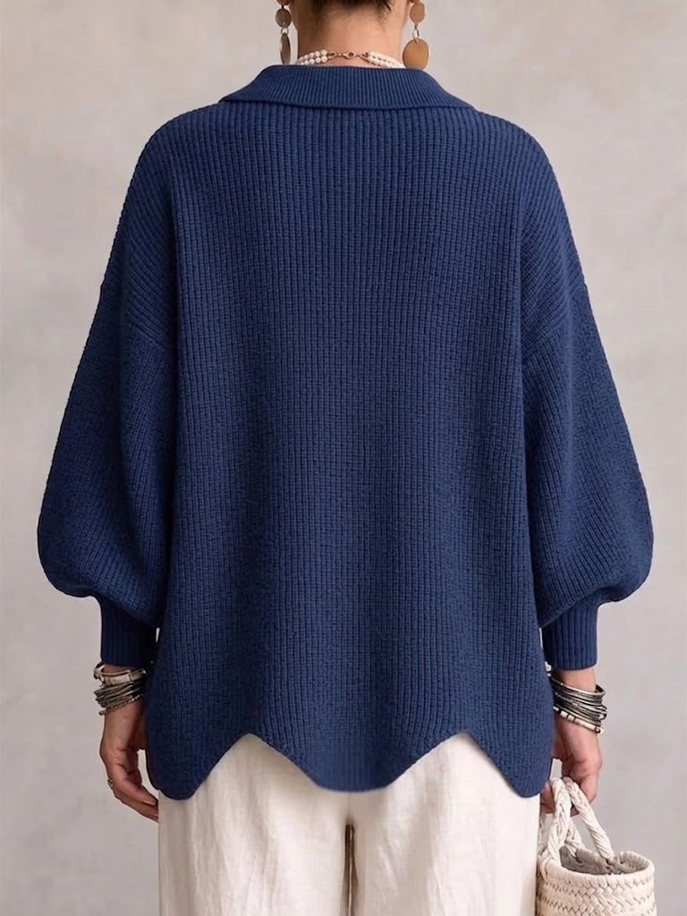 MANDY | OVERSIZED COLLARED CARDIGAN WITH BUTTONS