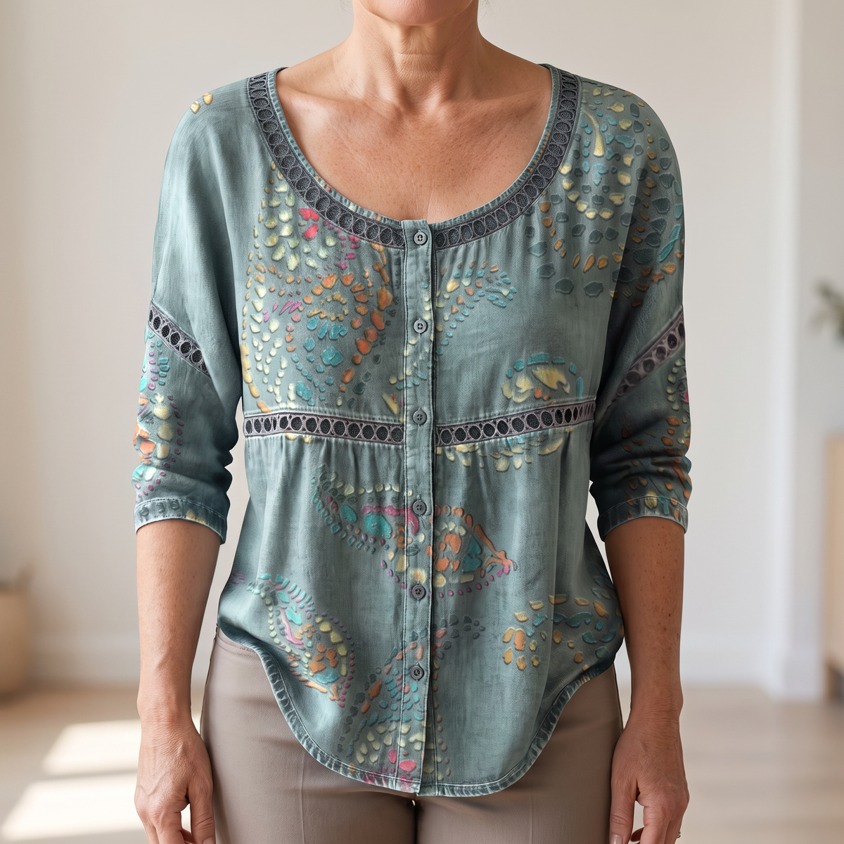 ROSALIE VINTAGE BUTTON BLOUSE