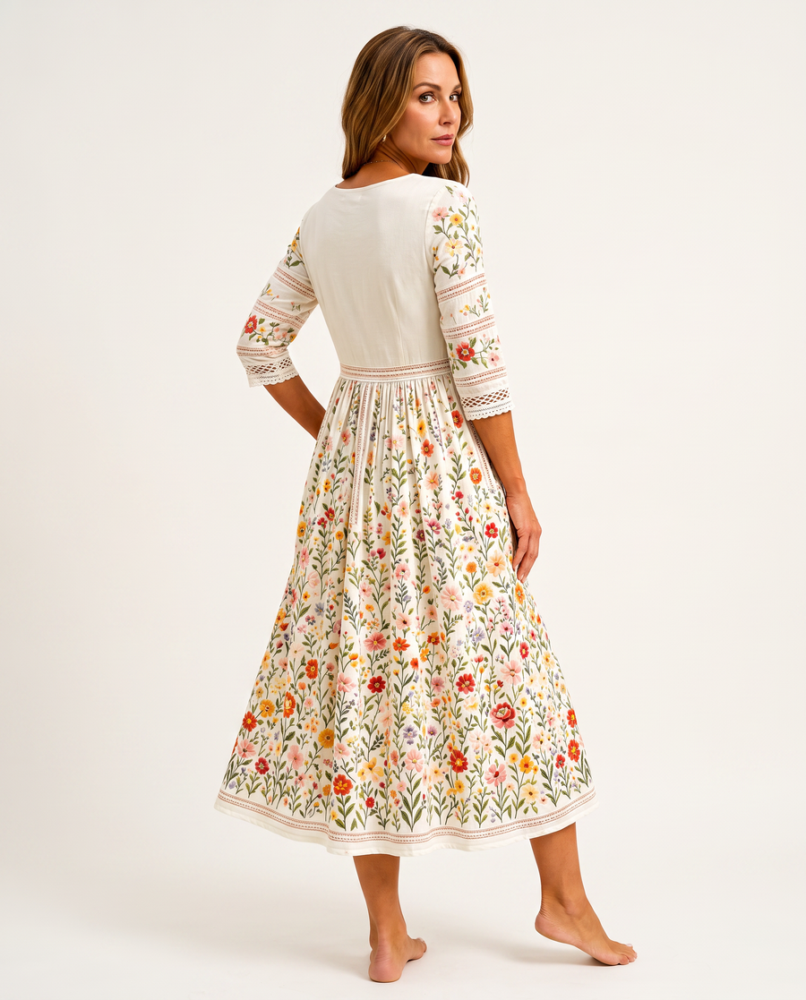 SASCHA | WILDFLOWER MIDI DRESS